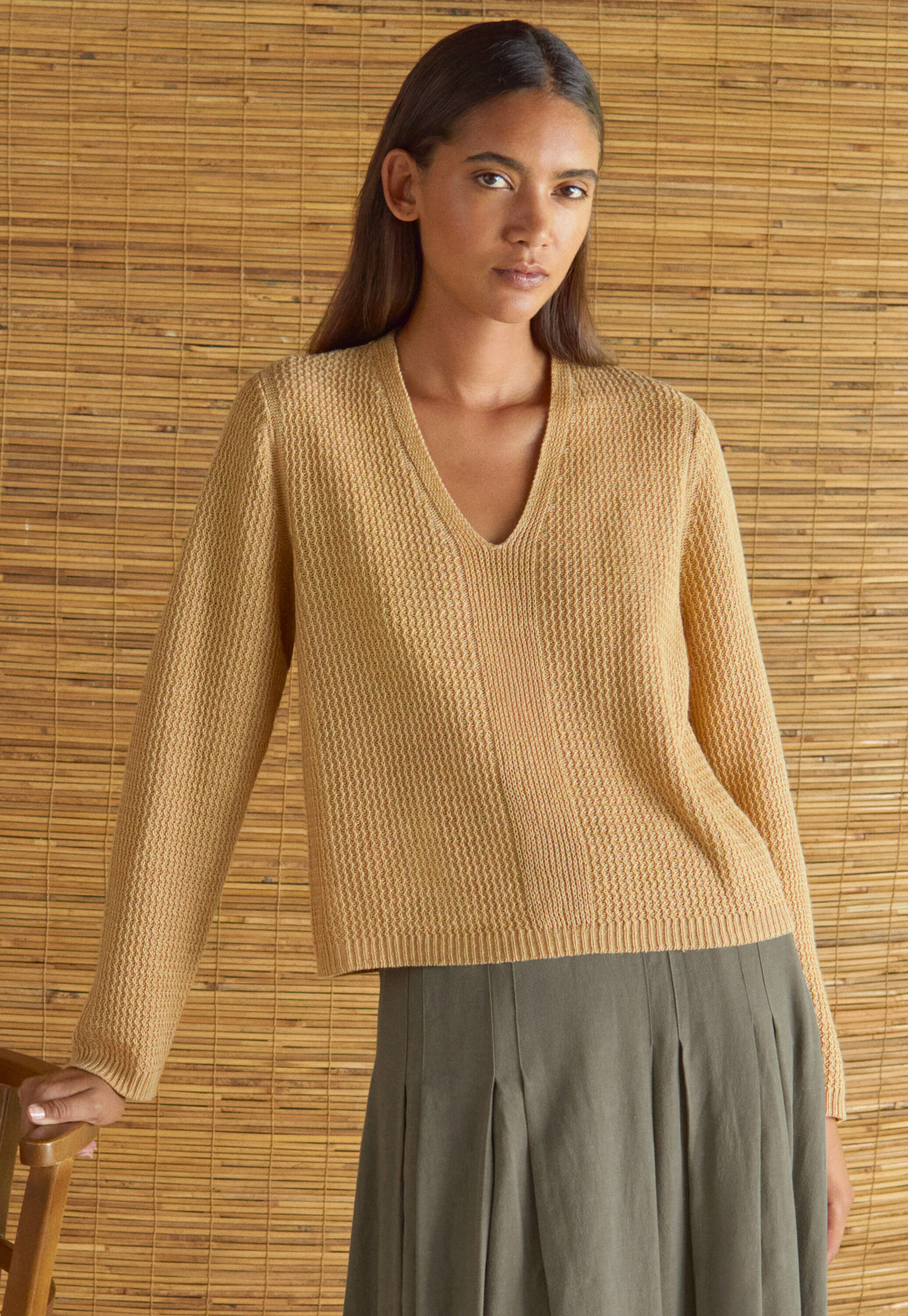 Pullover mit V-Ausschnitt