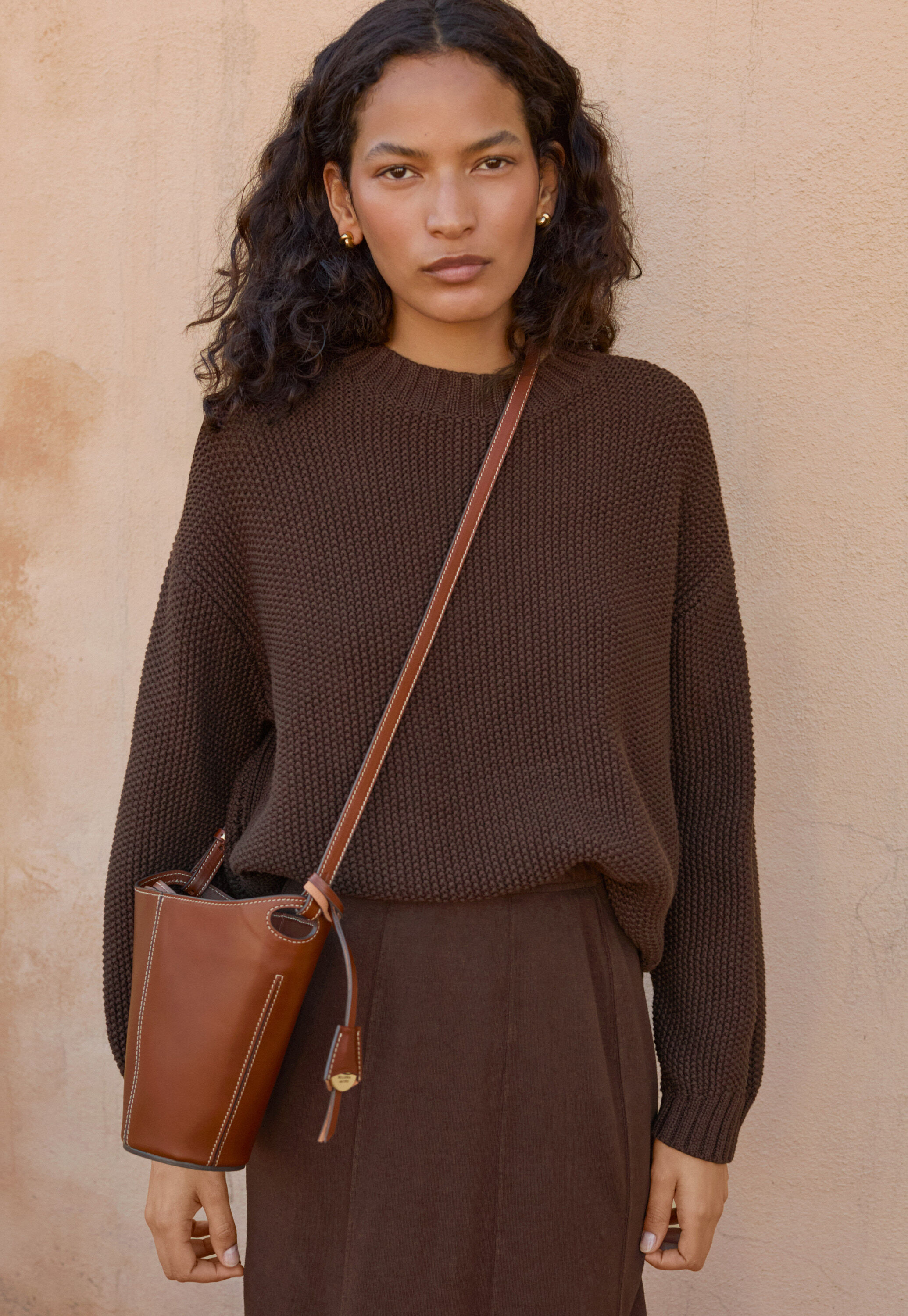 Perlmuster-Pullover, Weinrot, large
