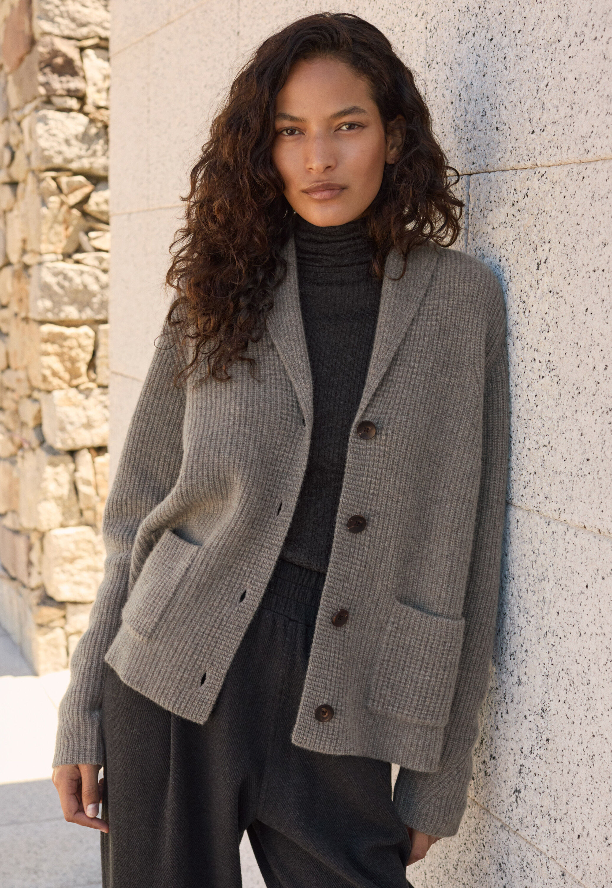 Cardigan mit Schalkragen