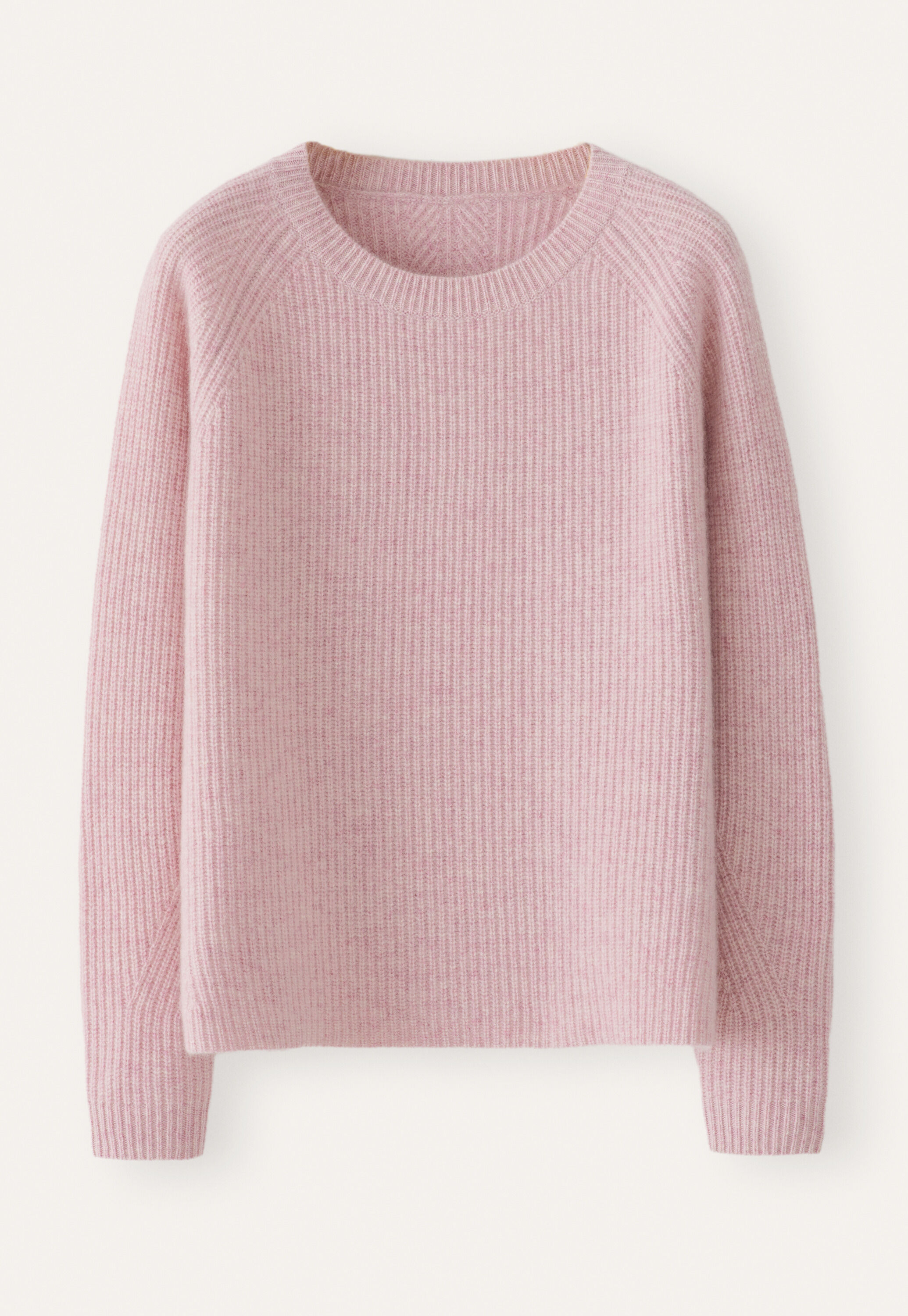 Gerippter Pullover mit Rundhalsausschnitt