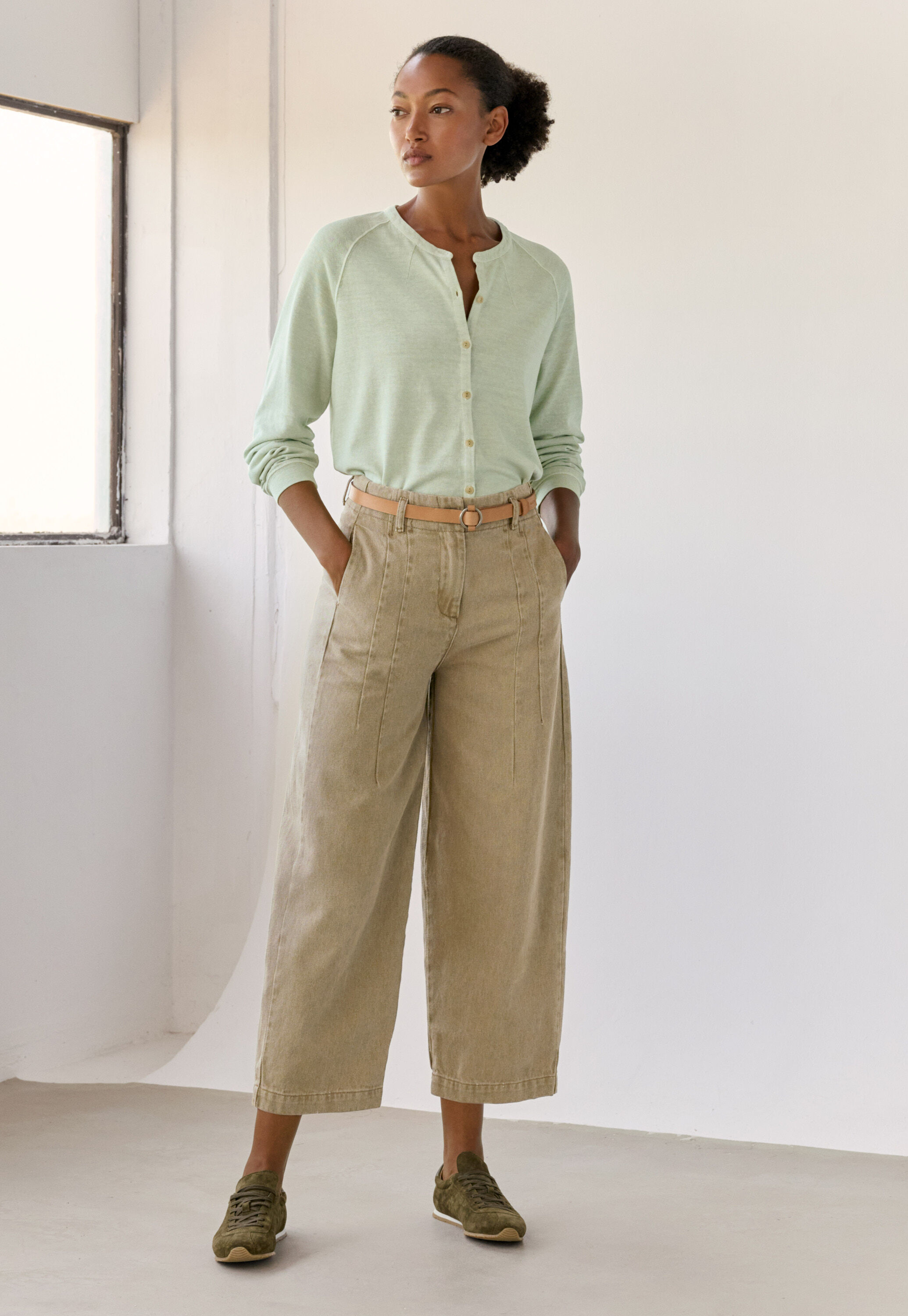Baumwoll-Jeans mit Abn&auml;hern