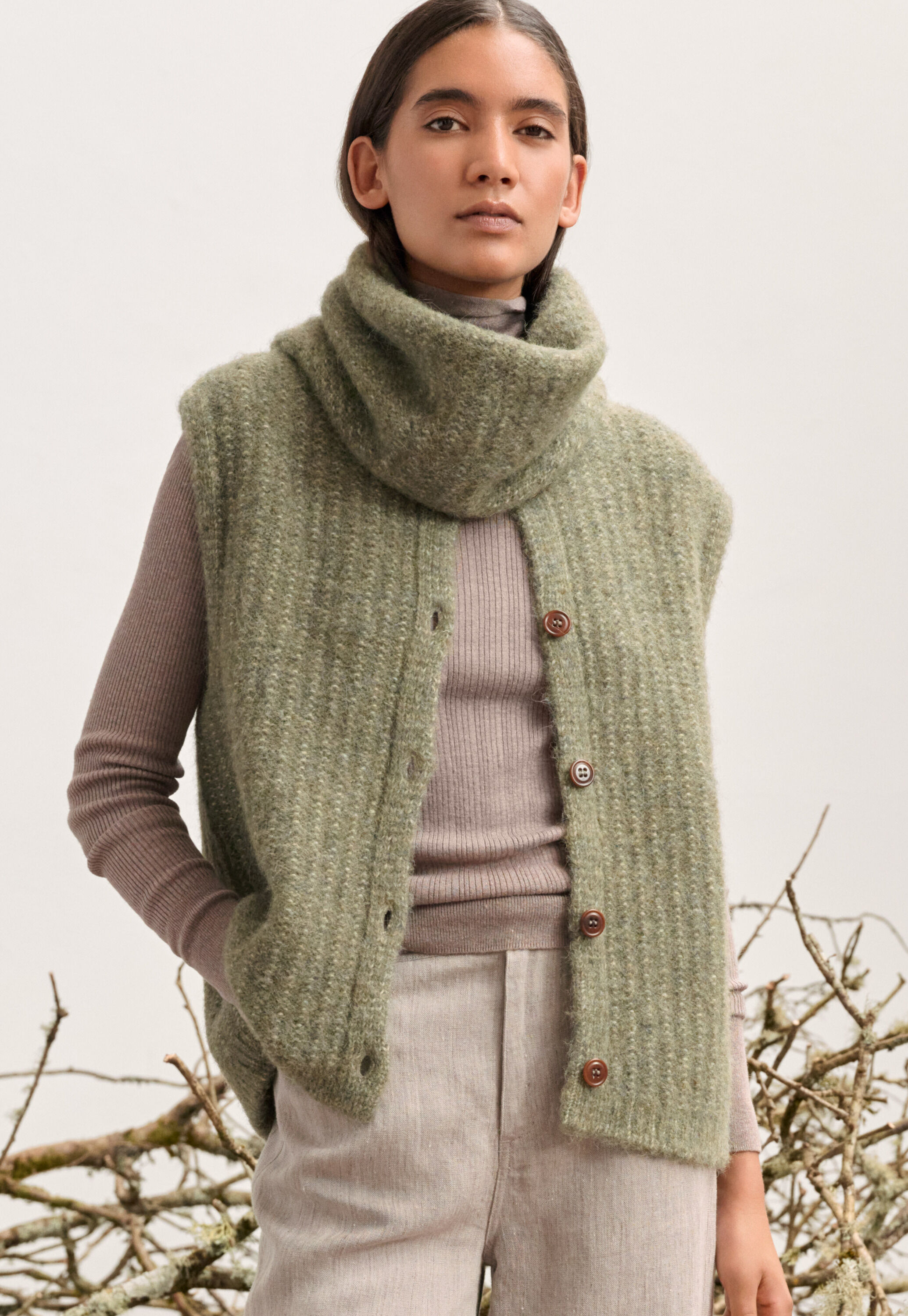 &Auml;rmelloser Cardigan