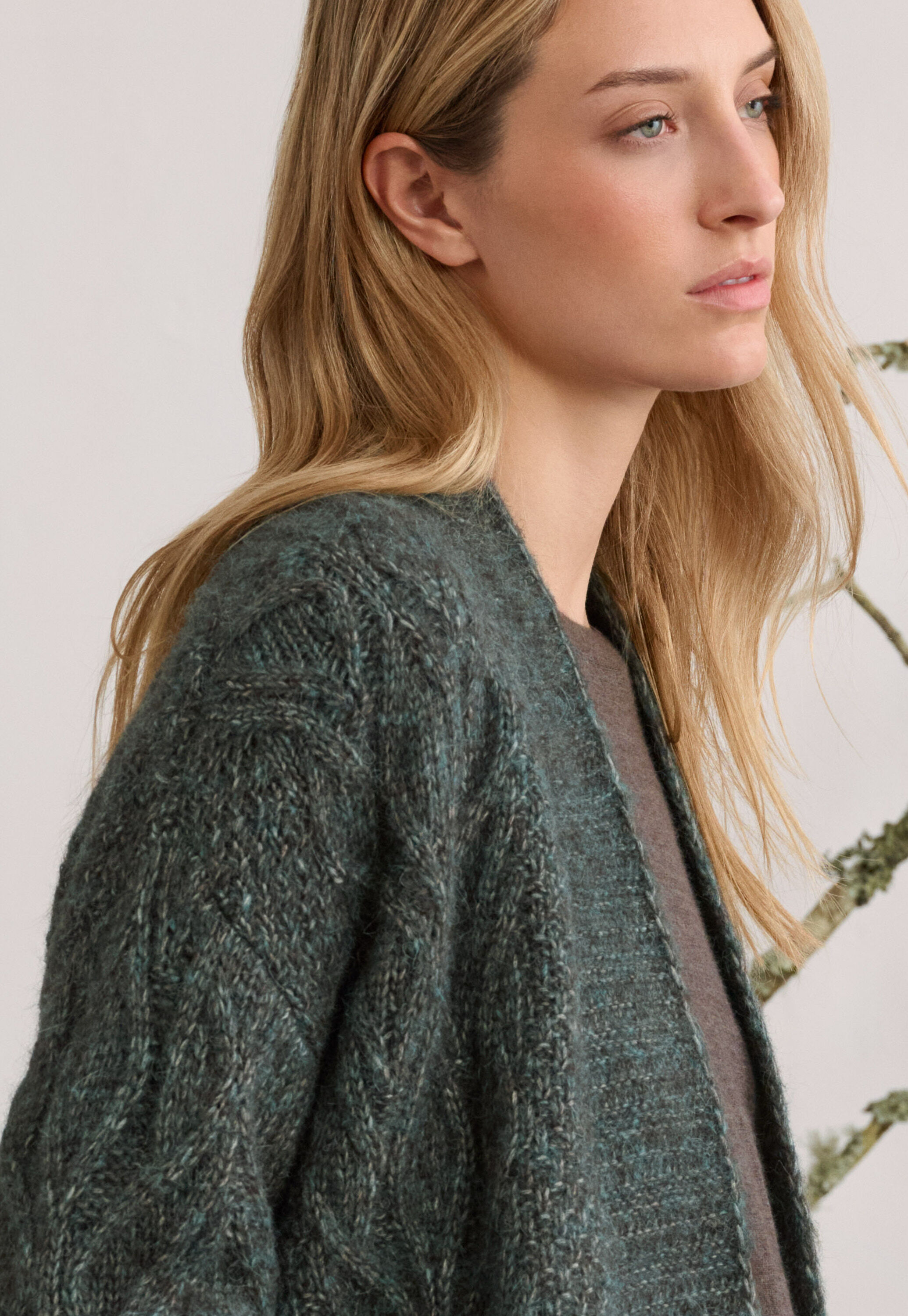 Zopfmuster-Cardigan