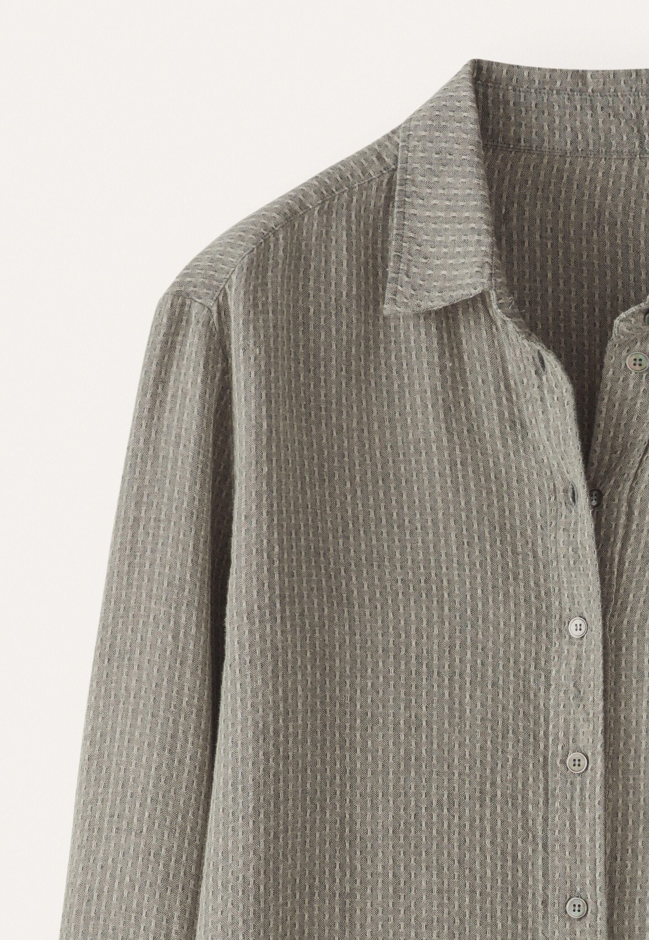 Overshirt aus strukturiertem Gewebe