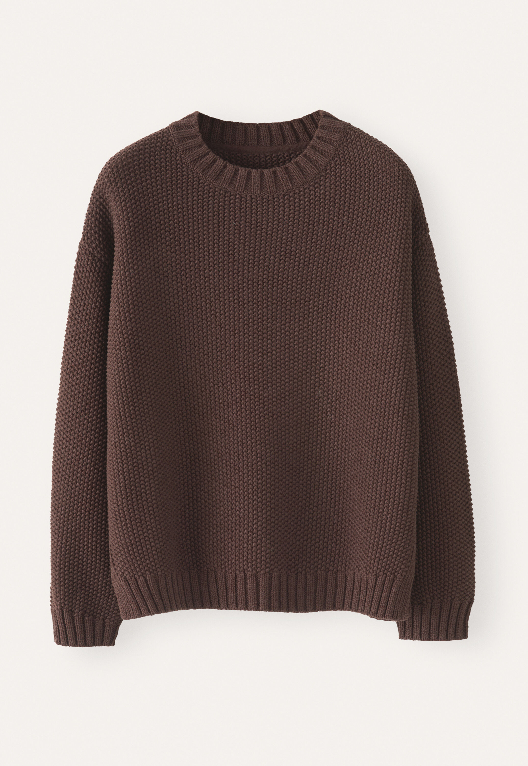 Perlmuster-Pullover, Weinrot, large