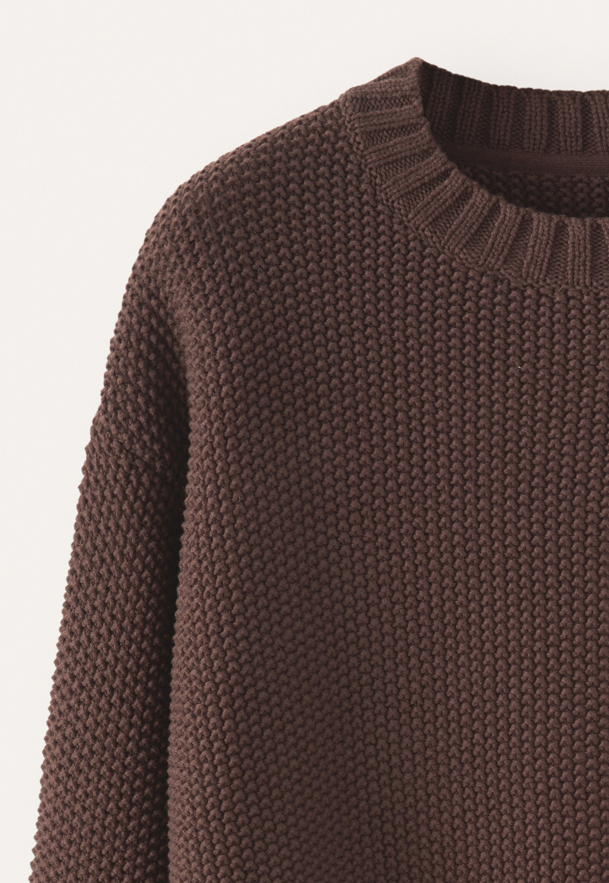 Perlmuster-Pullover, Weinrot, large