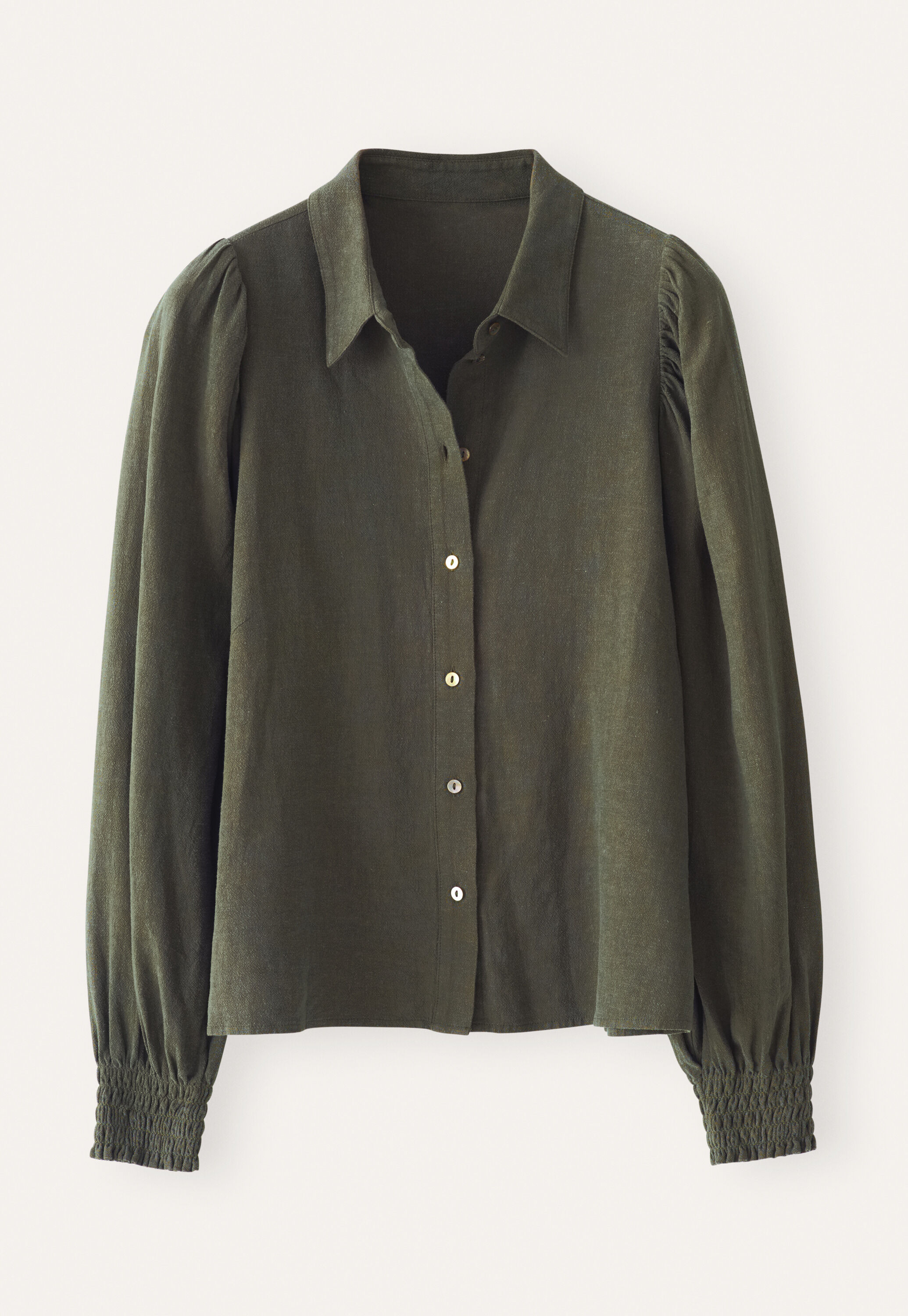 Bluse mit gerafften &Auml;rmeln