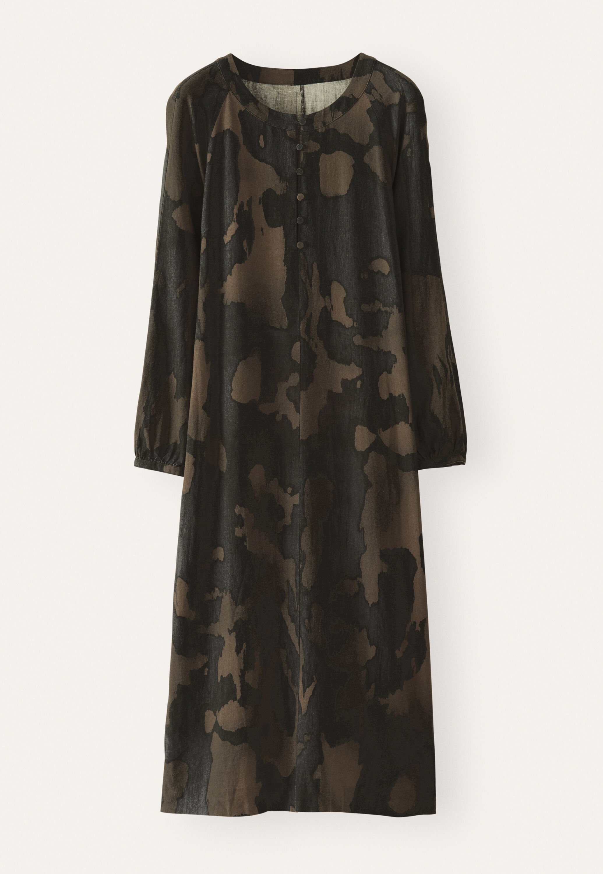 Bedrucktes Kleid mit Rundhalsausschnitt