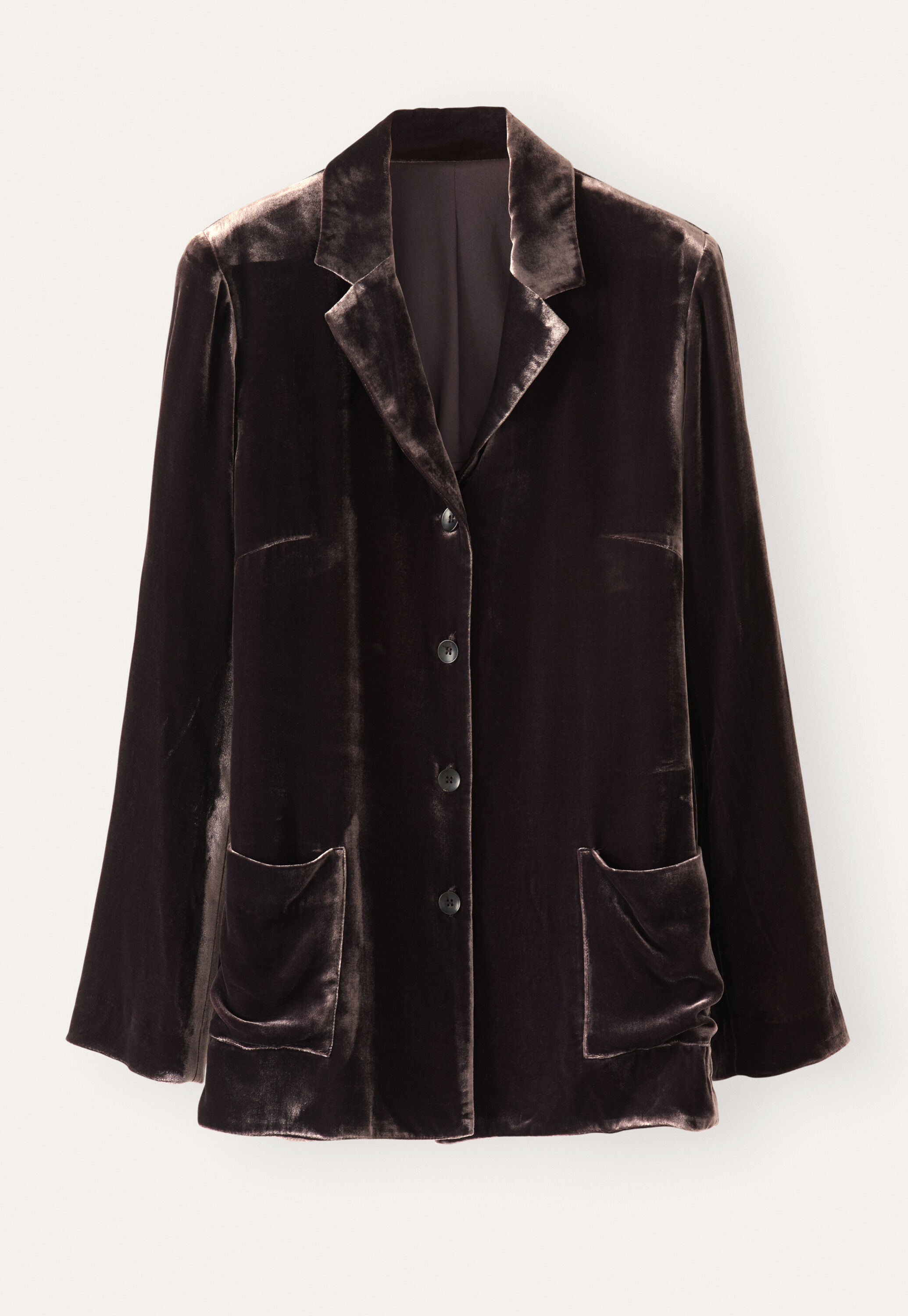 Lange Samtjacke