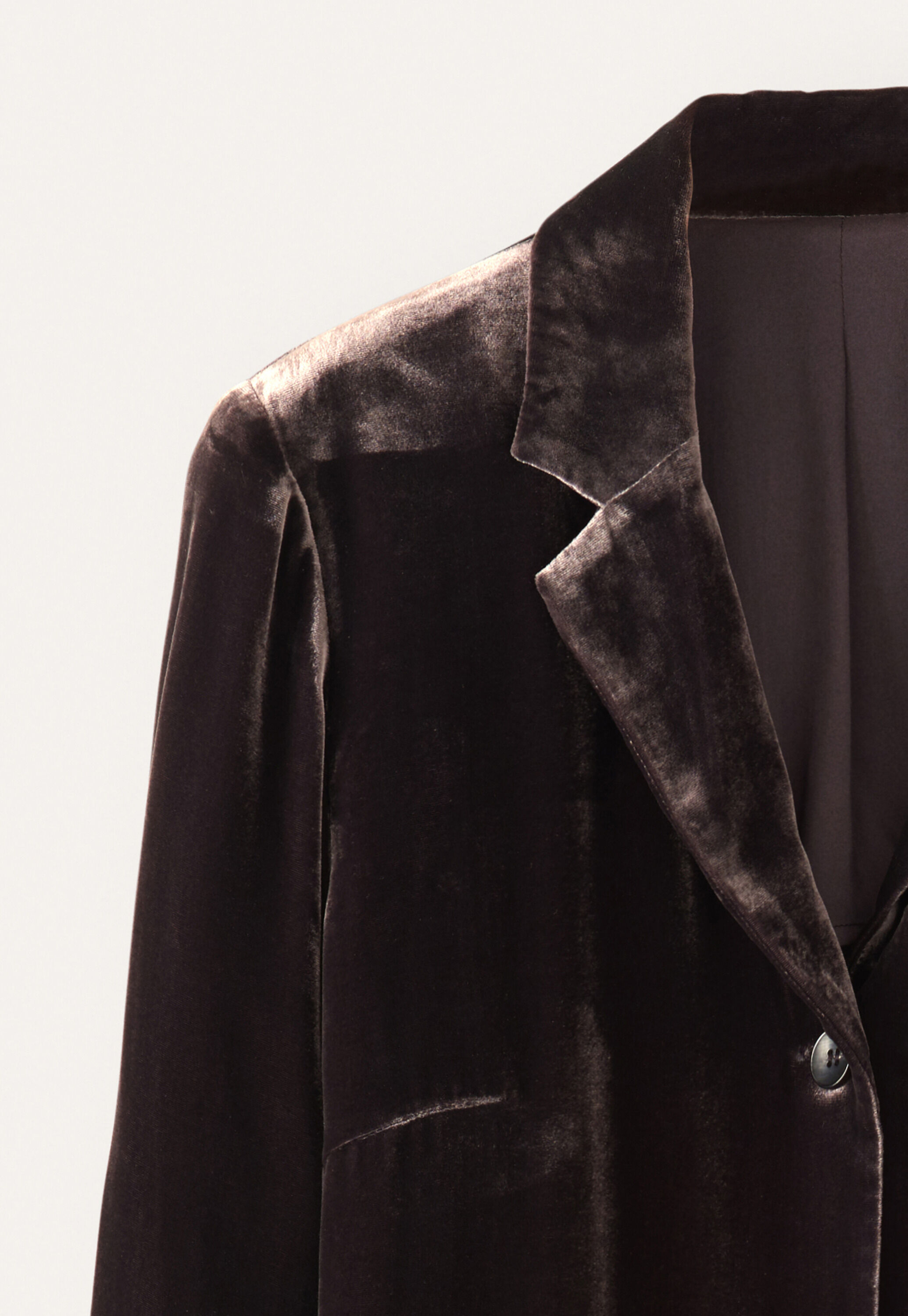 Lange Samtjacke
