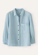 Bluse mit eingewebtem Kreuzmuster, Zartes Blau, webstill
