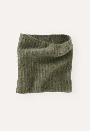 Strick-Snood, Khaki, webstill