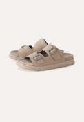 Sandalen mit klobiger Schnalle, Gerste, webstill