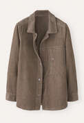 Cord-Overshirt, Zartes Nerzbraun, webstill