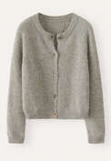 Cardigan mit Raglan&auml;rmeln, Steingrau, webstill