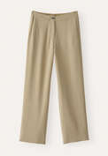 Weich geschnittene Hose, Blasses Taupe, webstill