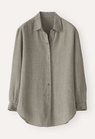 Overshirt aus strukturiertem Gewebe, Dunkles Lorbeergr&uuml;n, webstill