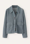 K&uuml;rzere Cordjacke, Enteneiblau, webstill
