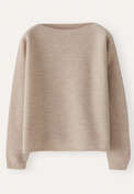 Kastiger Pullover, Rehbraun, webstill