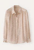 Bedruckte Bluse, Zartes Rouge, webstill