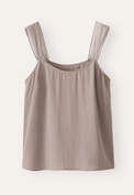 Camisole mit Chiffontr&auml;gern, Nerz-Taupe, webstill