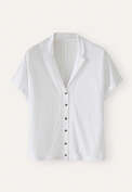 Jersey-Bluse, Wei&szlig;, webstill