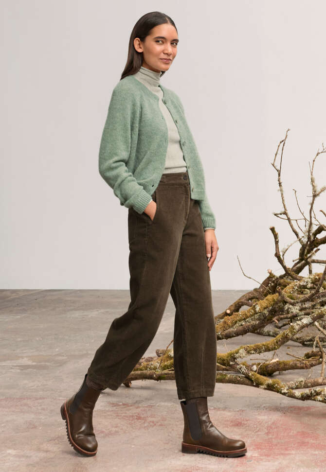 Cardigan mit Raglan&auml;rmeln, Blasser Thymian, completeTheLook