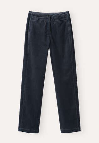 Hose mit geradem Bein, Kohlschwarz, webstill