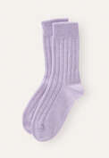 Gerippte Socken, Lavendel, webstill