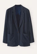Blazer mit aufgesetzten Taschen, Mitternacht, webstill