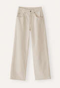Jeans mit geradem Bein, Pergament, webstill