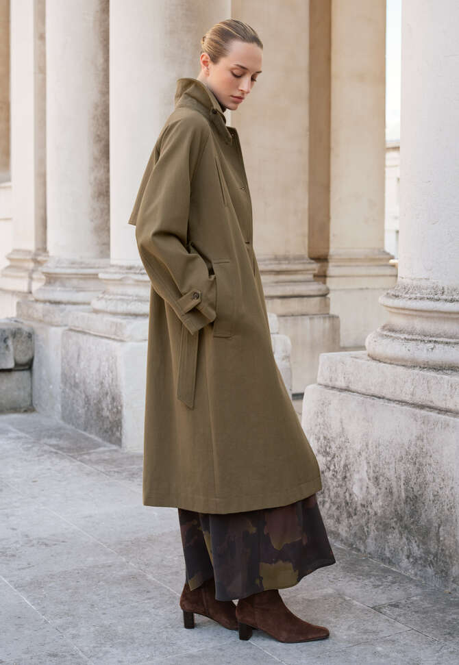 Trenchcoat aus Baumwolle, Zartes Khaki, completeTheLook