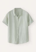 Bluse mit kurzen &Auml;rmeln, Blasses Salbei, webstill