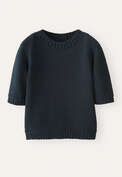 Kurz&auml;rmeliger Pullover, Mitternacht, webstill