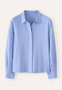 Bluse mit geschwungenen &Auml;rmeln, Fliederblau, webstill