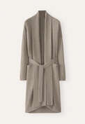 Gestrickter Morgenmantel, Zartes Taupe, webstill
