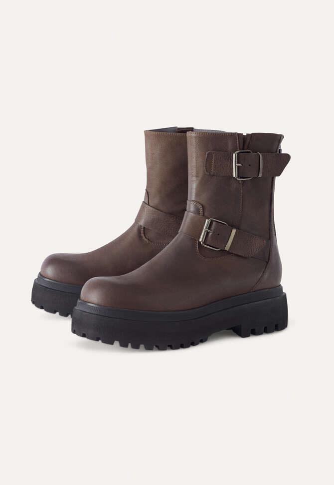 Stiefel mit Schnalle, Schokolade, completeTheLook