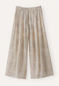 Bedruckte k&uuml;rzere Hose, Blasses Taupe, webstill