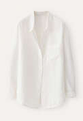 Overshirt aus Leinen, Wei&szlig;, webstill