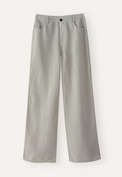Weitbeinige Jeans, Zartes Grau, webstill