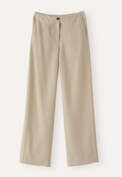 Edel geschnittene Hose, Blasses Naturbeige, webstill