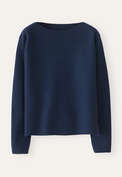 Kastiger Pullover, Blauschwarz, webstill