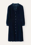 Kleid mit Taillenfalten, Tinte, webstill