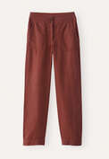 Hose mit geradem Bein, Rostbraun, webstill