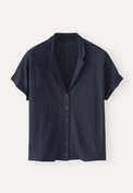 Jersey-Bluse, Blauschwarz, webstill