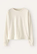 Sweatshirt aus pigmentgef&auml;rbtem Jersey, Pergament, webstill