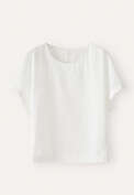 T-Shirt aus Webstoff, Wei&szlig;, webstill
