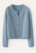Cardigan mit Raglan&auml;rmeln, Denimblau, webstill