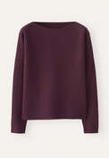 Kastiger Pullover, Aubergine, webstill