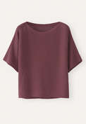 Pullover mit Dolman-&Auml;rmeln, Marone, webstill